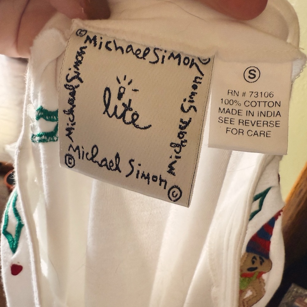 Michael Simon White Bear Pattern Sweater - image 5